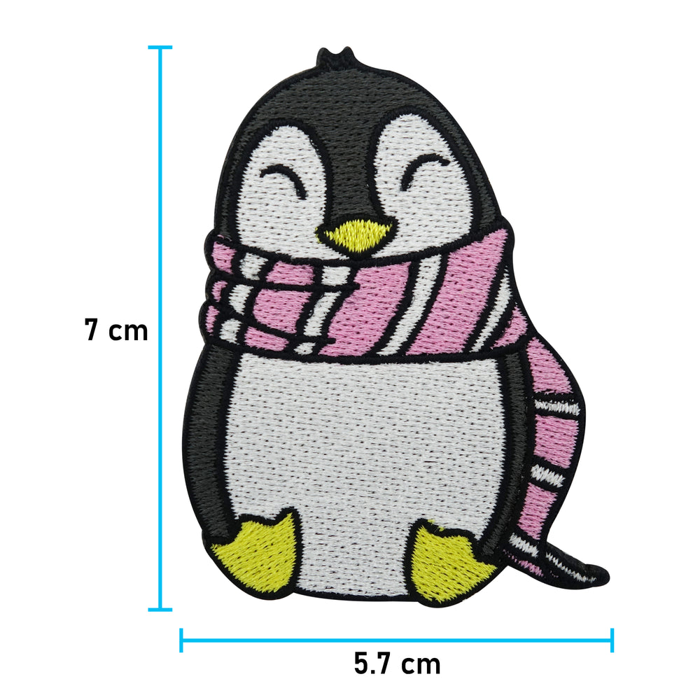Pinguin Patch mit der Maße: 7 x 5,7 cm
