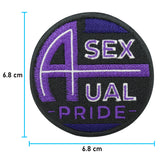 A Sexual Pride Patch mit der Maße: 6,8 x 6,8 cm