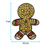 Lebkuchenmann Patch mit der Maße: 7 x 5,2 cm