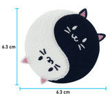 Yin & Yang Katzen Patch mit der Maße: 6,3 x 6,3 cm