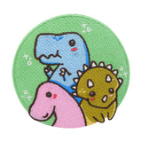 Grüner Patch mit drei Dinosaurier