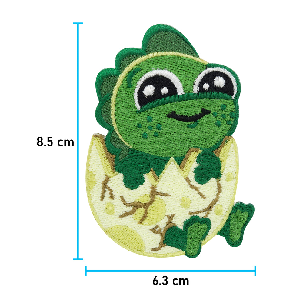 Baby Dino Patch mit der Maße: 8,5 x 6,3 cm