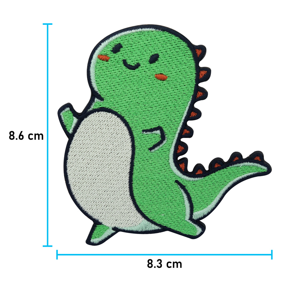 T-Rex Patch mit der Maße: 8,6 x 8,3 cm