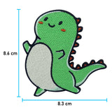 T-Rex Patch mit der Maße: 8,6 x 8,3 cm