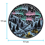 Polarlichter Patch mit der Maße: 7,7 x 7,7 cm
