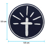 Kreuz Patch mit der Maße: 5,5 x 5,5 cm