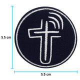 Kreuz Patch mit der Maße: 5,5 x 5,5 cm