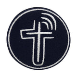 Dunkelblauer Christliches Kreuz Patch