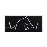 Heartbeat Pferdekopf Patch | Pferd Reiter Aufnäher | Pony DIY Flicken