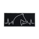Heartbeat Pferdekopf Patch | Pferd Reiter Aufnäher | Pony DIY Flicken