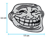 Trollface Patch mit der Maße: 6,4 x 7,7 cm