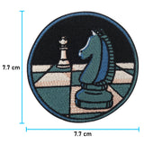 Schach Patch mit der Maße: 7,7 x 7,7 cm