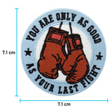 Boxhandschuhe Patch mit der Maße: 7,1 x 7,1 cm