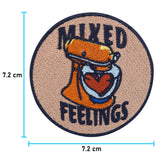 Herz im Mixer Patch mit der Maße: 7,2 x 7,2 cm
