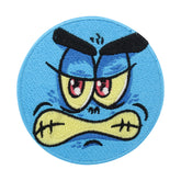 Blauer Monster Gesicht Patch