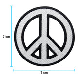 Peace Zeichen Patch mit der Maße: 7 x 7 cm
