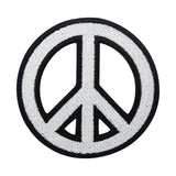 Weißer Peace Zeichen Patch