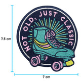 Rollschuhe Patch mit der Maße: 7,5 x 7 cm