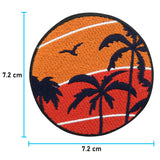 Sonnenuntergang Patch mit der Maße: 7,2 x 7,2 cm