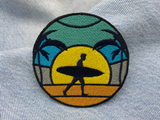 Surfer Patch auf blauer Jeans