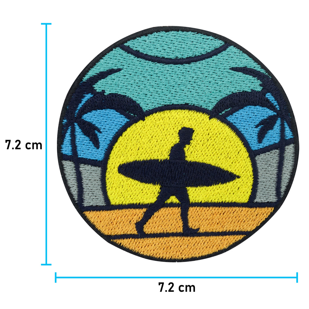 Surfer Patch mit der Maße: 7,2 x7,2 cm