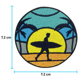 Surfer Patch mit der Maße: 7,2 x7,2 cm