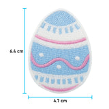 Osterei Patch mit der Maße: 6,4 x 4,7 cm