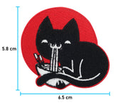 Katzen Patch mit der Maße: 5,8 x 6,5 cm