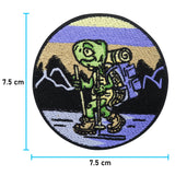 Schildkröte Patch mit der Maße: 7,5 x 7,5 cm