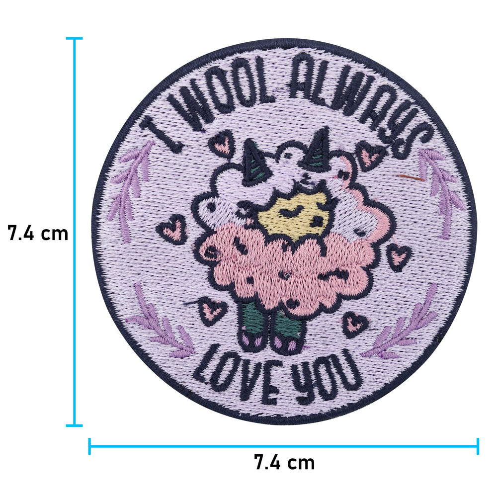 Liebes Patch mit der Maße: 7,4 x 7,4 cm