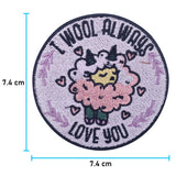 Liebes Patch mit der Maße: 7,4 x 7,4 cm