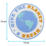 Umweltschutz Patch mit der Maße: 7,2 x 7,2 cm