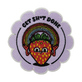 Lila Get Shit Done Erdbeere mit Regenbogen Patch