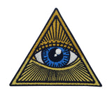 Gelber Illuminati Dreieck Patch