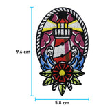 Leuchtturm Patch mit der Maße: 9,6 x 5,8 cm