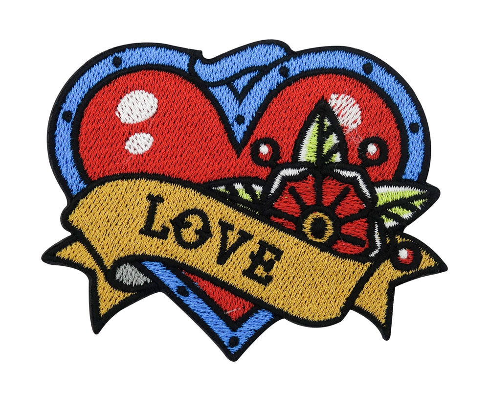 Roter Herz Rosen Love Patch