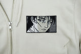 Anime Bad Boy Patch auf weißer Jacke aufgebügelt