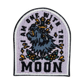 Lila I am one with the Moon Wolf Motiv Patch
