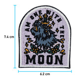 Wolf Patch mit der Maße: 7,4 x 6,2 cm