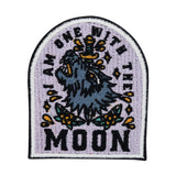 Lila I am one with the Moon Wolf Motiv Patch