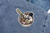 Ramen Bowl Patch auf blauer Jeans