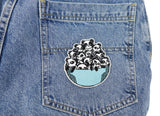 Pandabären Patch auf blauer Jeans