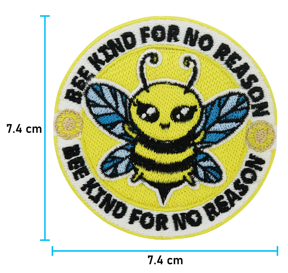 Bienen Patch mit der Maße: 7,4 x 7,4 cm