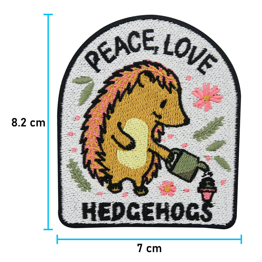 Igel Patch mit der Maße: 8,2 x 7cm
