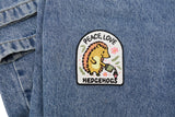 Igel Patch auf blauer Jeans