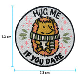 Igel Patch mit der Maße: 7,3 x 7,3 cm