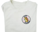 Igel Patch auf weißem T-Shirt aufgebügelt