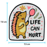 Igel Patch mit der Maße: 7,8 x 7,5 cm
