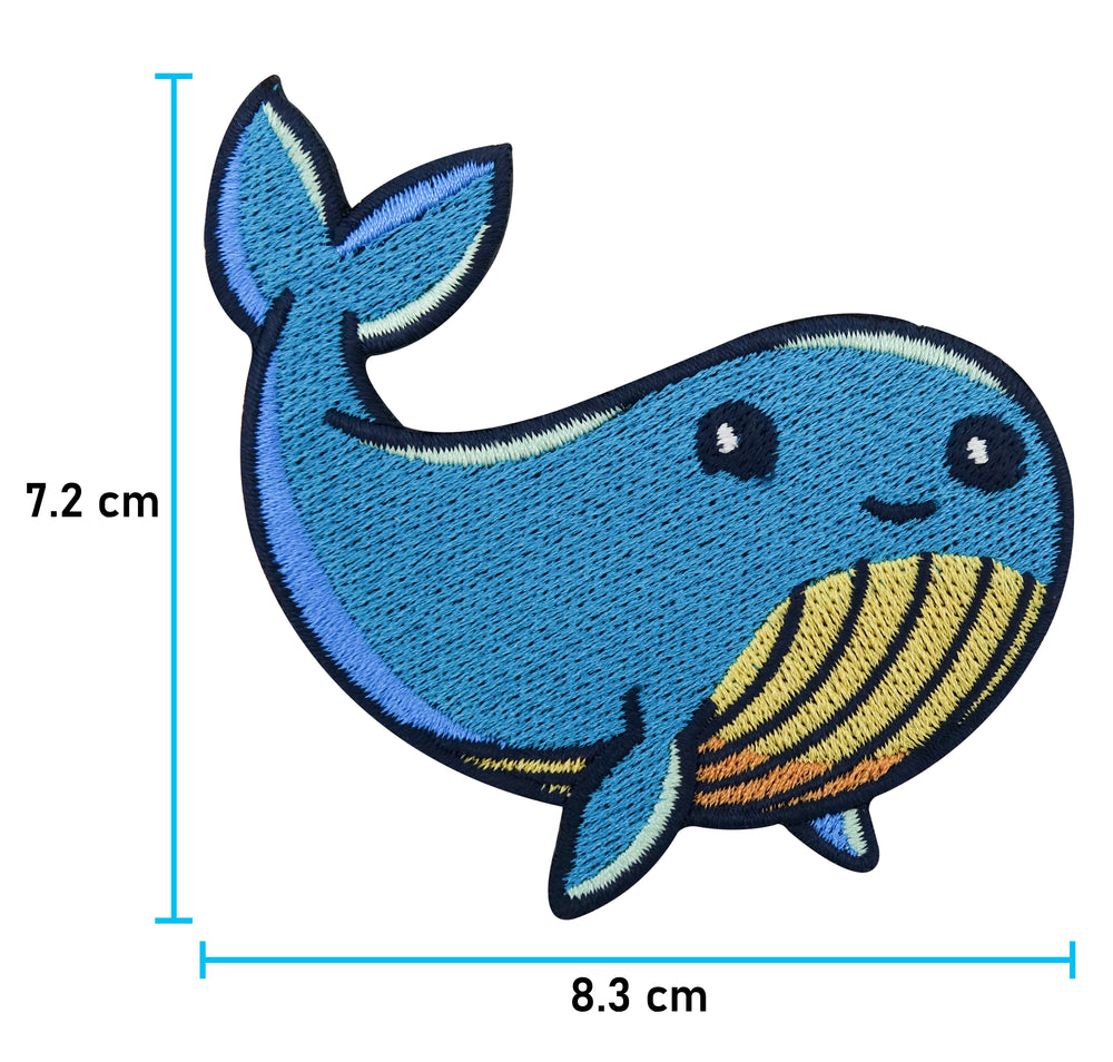 Wal Patch mit der Maße: 7,2 x 8,3 cm