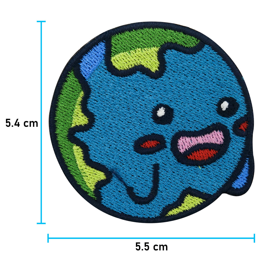 Erde Patch mit der Maße: 5,4 x 5,5 cm